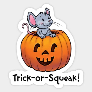 Trick-or-Squeak Halloween Mouse Sticker